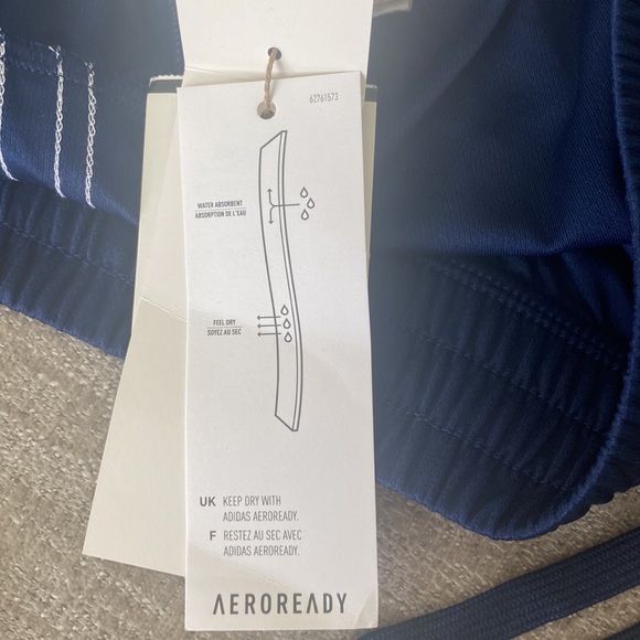 Adidas Aeroready blue 3 stripe shorts Size 2XL. NWT - Picture 9 of 9